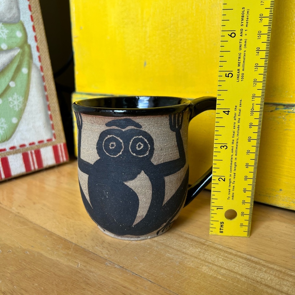 African Folk Art Frog Mug Original Aurelia Scherf 1990